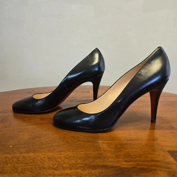 CHRISTIAN LOUBOUTIN Ron Ron 85 Black Kid Pumps 10/40 - Picture 4 of 11